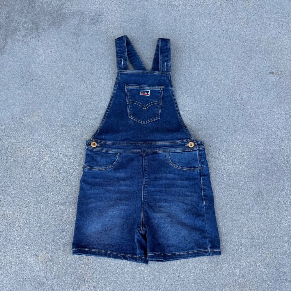Levi's Kids Dark Wash Denim Bib Overalls 4T K864-D0N